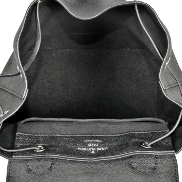 LOUIS VUITTON Black Leather Backpack - Picture 5 of 8